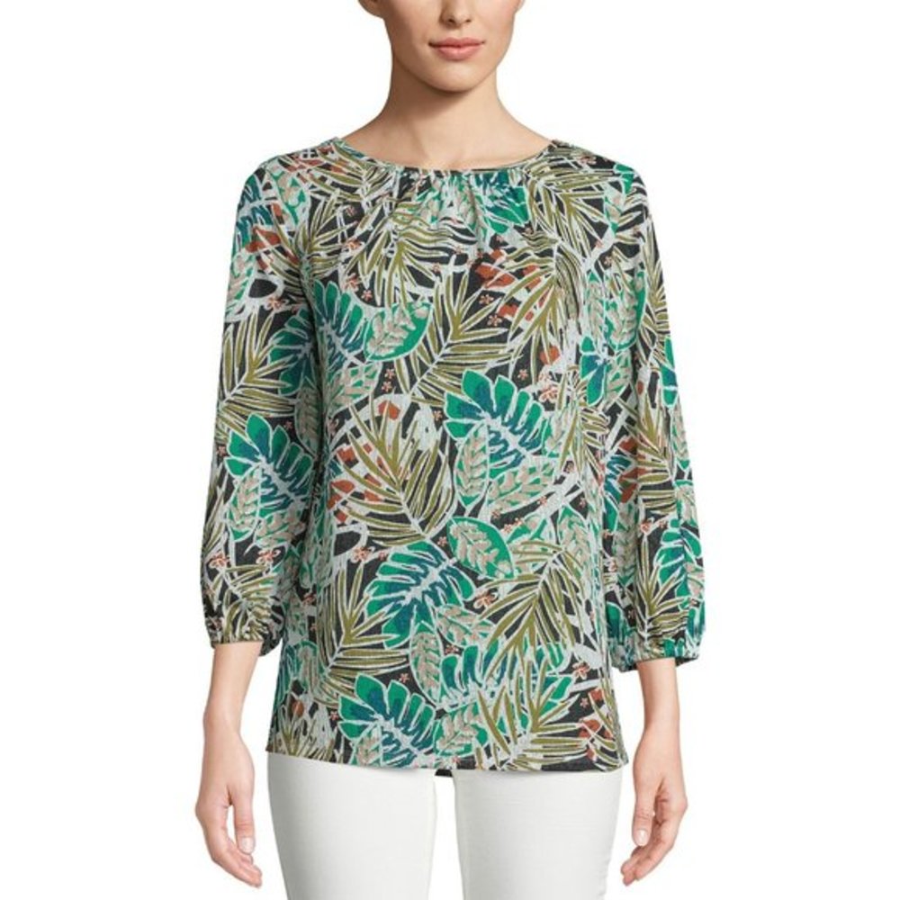 NWT Nordstrom ECI Tropical Floral Print Blouse Top